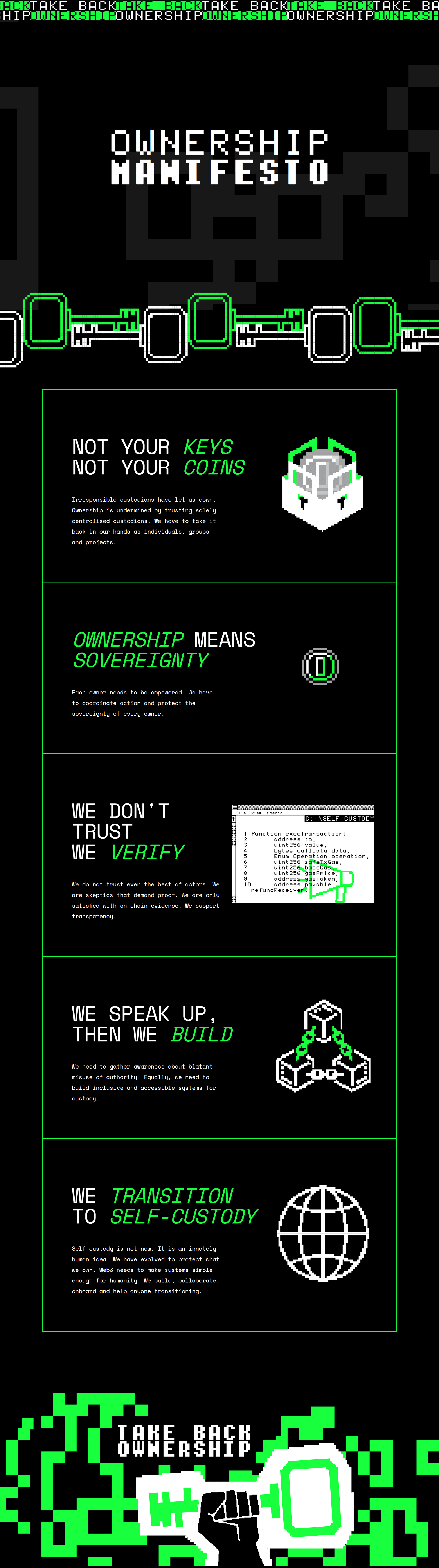 The Ownership Manifesto infographic