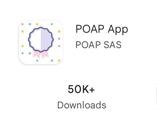 POAP app listing in an app store
