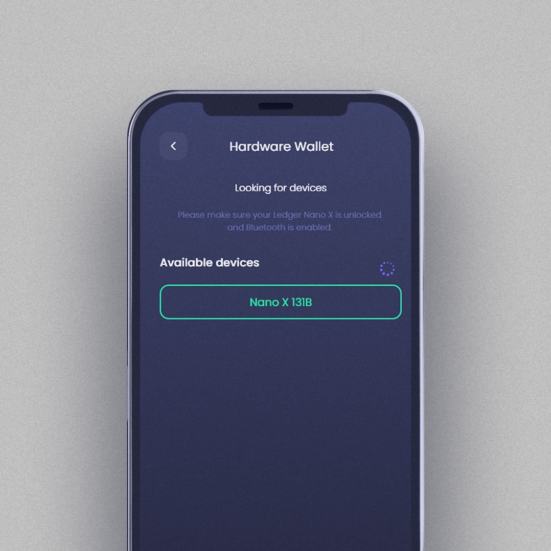A screenshot of the Ambire Wallet mobile app displaying available hardware wallets