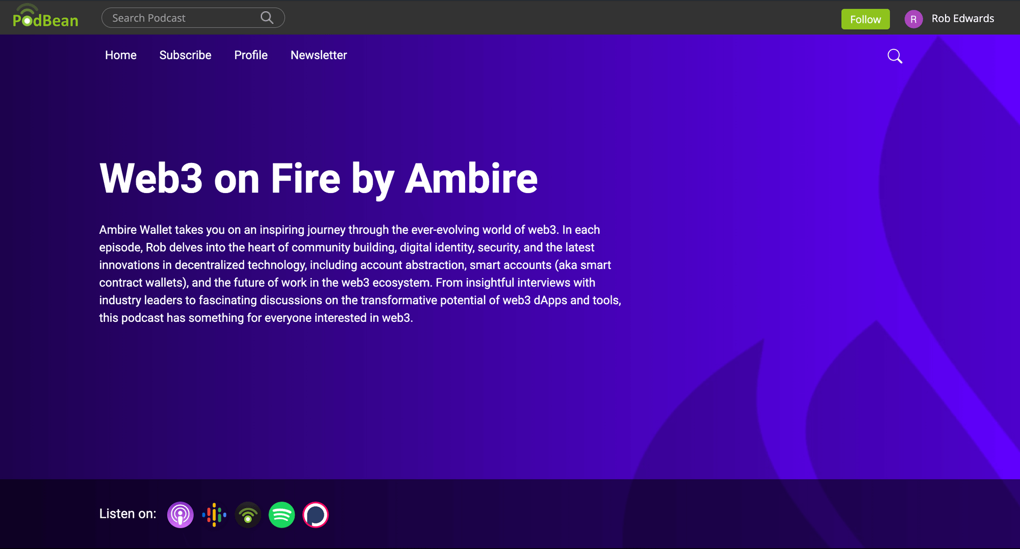 Web3 on Fire podcast by Ambire Wallet