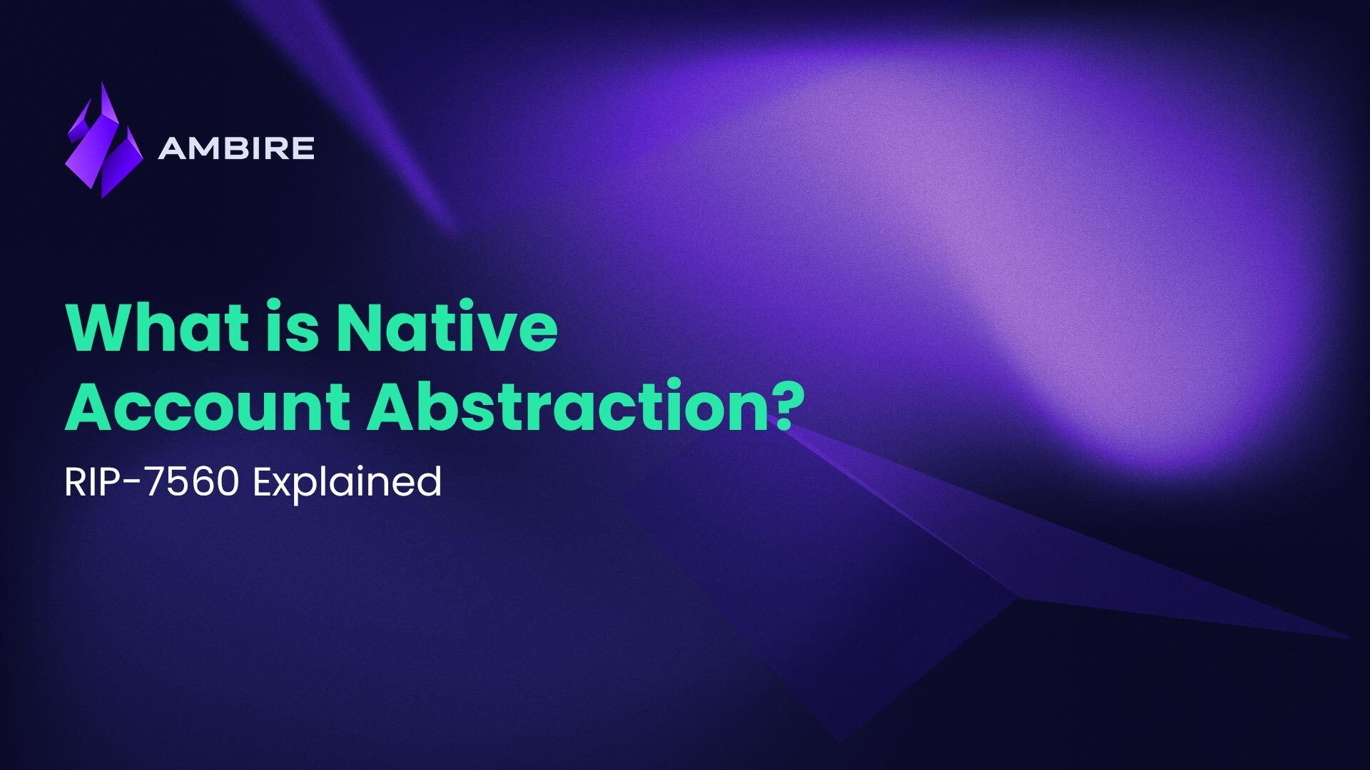 What Is Native Account Abstraction RIP 7560 Explained