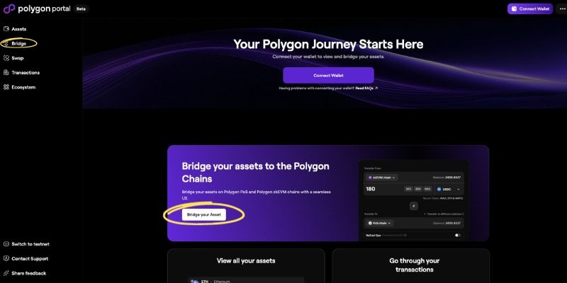 Polygon's official bridge on Polygon Portal