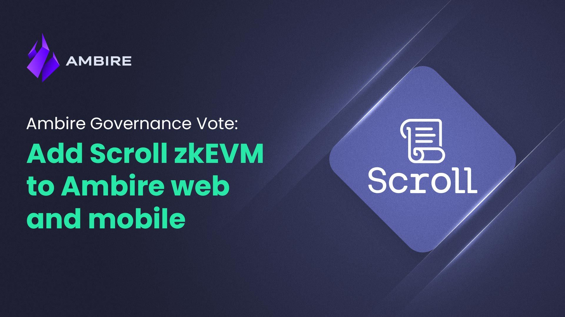 Governance Vote: Add Scroll zkEVM to Ambire Wallet