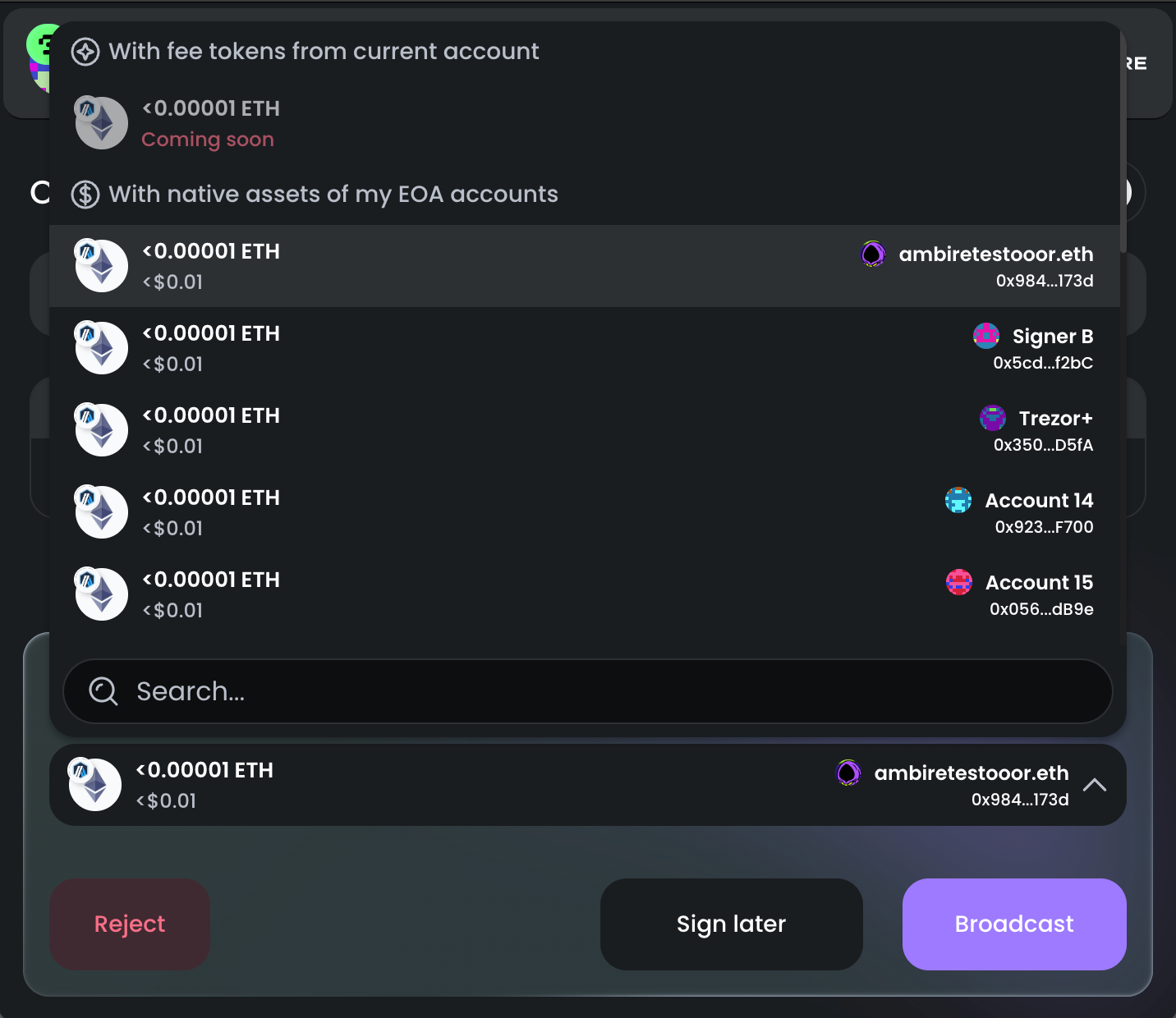 Paying gas for Safe accounts
