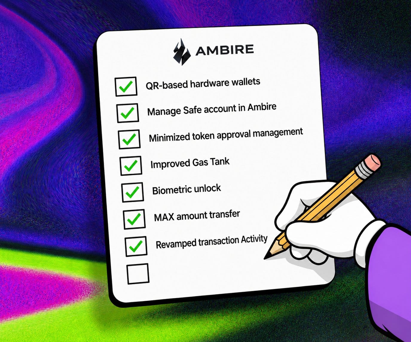 Recently shipped features in Ambire