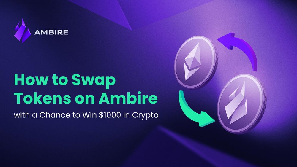 Swapping tokens on the built-in swap in the Ambire Wallet