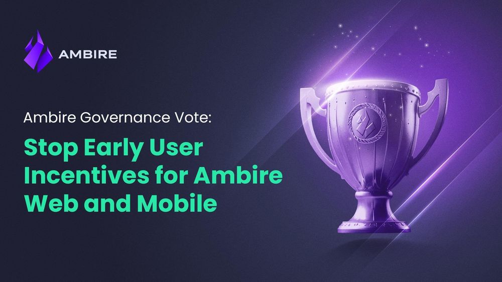Ambire governance vote on the future of early user incentives