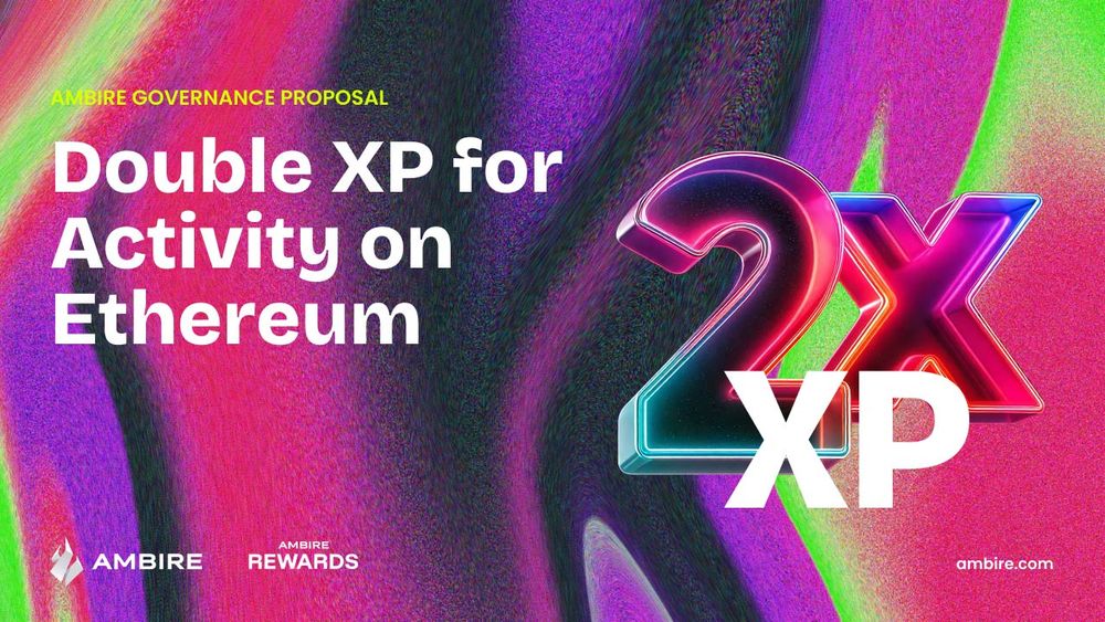 Double XP for activity on Ethereum governance proposal