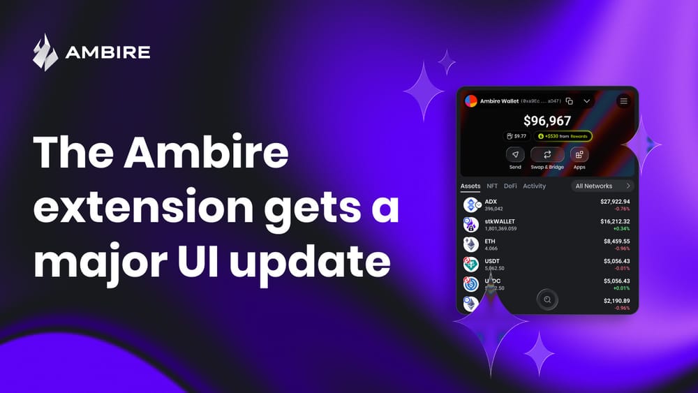 Ambire Wallet Extension UI update