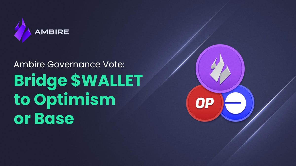 Governance Vote: Bridge $WALLET to a Layer 2 Network