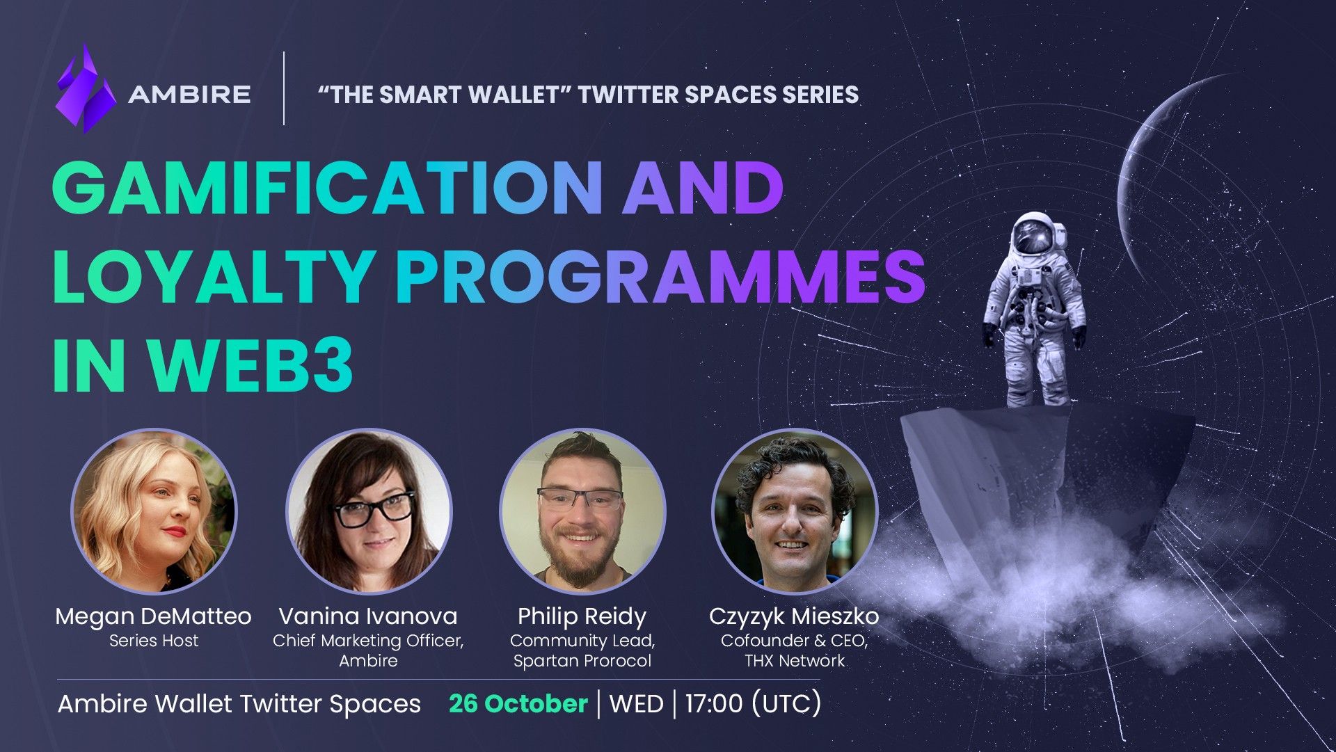 Gamification & Loyalty in Web3: with Phillip Reidy (Spartan), Mieszko Czyzyk (THX Network) and Vanina Ivanova (Ambire)