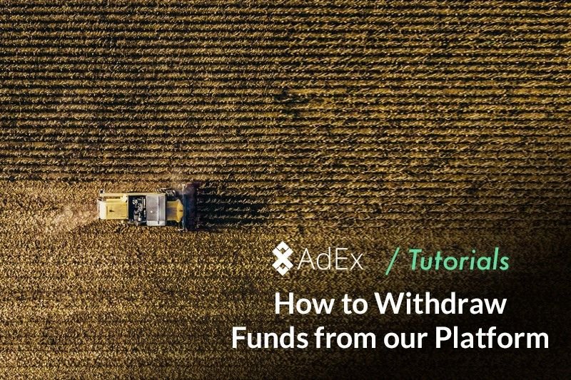How to withdraw funds on the AdEx Platform