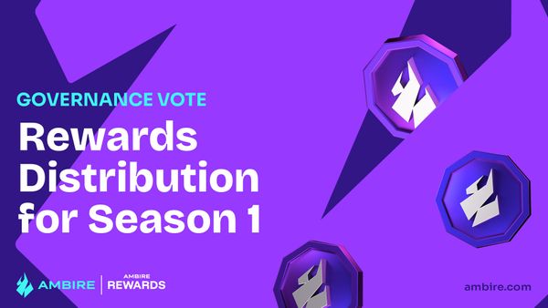 Ambire Governance Vote: Decide the Rewards Distribution for Season 1