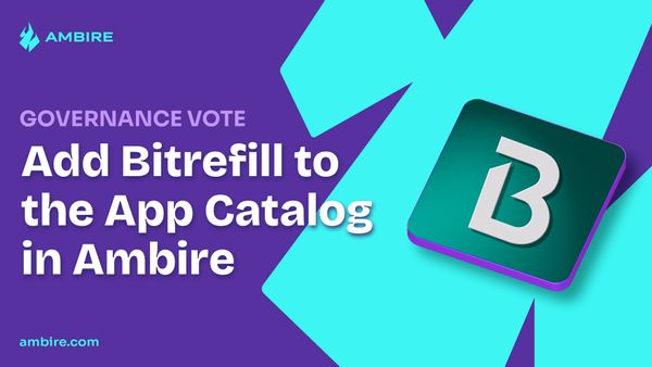 Bitrefill governance vote