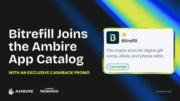 Bitrefill cashback offer for Ambire Wallet users