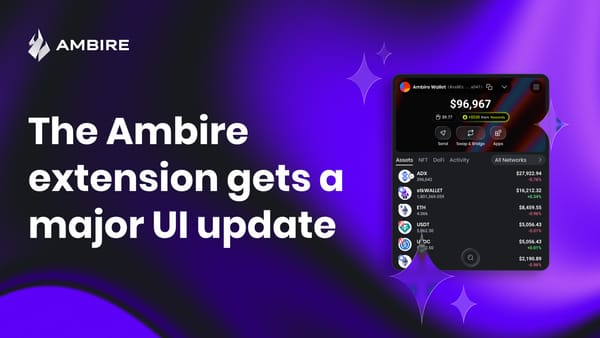 Ambire Wallet Extension UI update