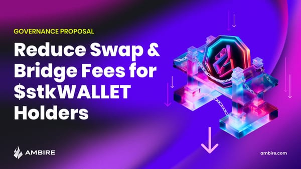 Reduce Swap & Bridge fees proposal