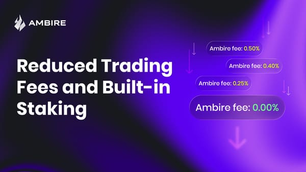 Ambire Swap & Bridge fees dropping to 0% with built-in $WALLET staking